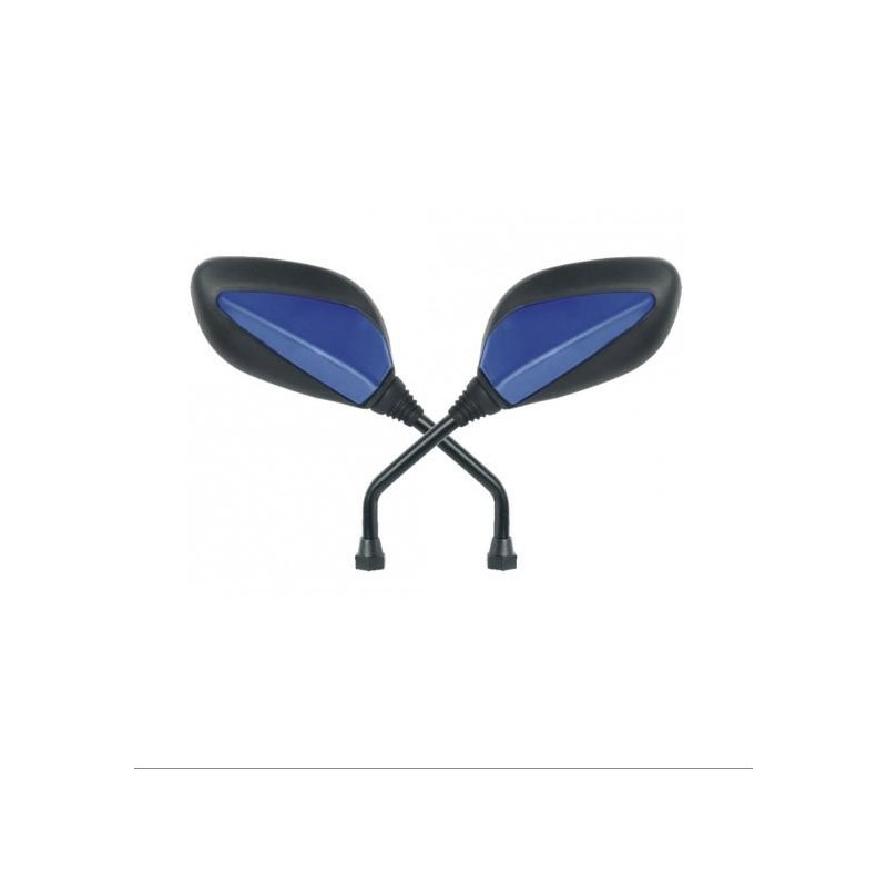 ESPEJO DEPORTIVO ROSCA 10mm DER/DER AZUL Y NEGRO GVS BRASIL