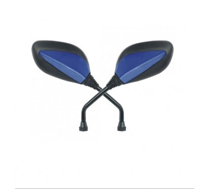 ESPEJO DEPORTIVO ROSCA 10mm DER/DER AZUL Y NEGRO GVS BRASIL