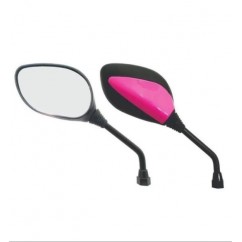 ESPEJO DEPORTIVO ROSCA 10mm DER/DER ROSA Y NEGRO GVS BRASIL