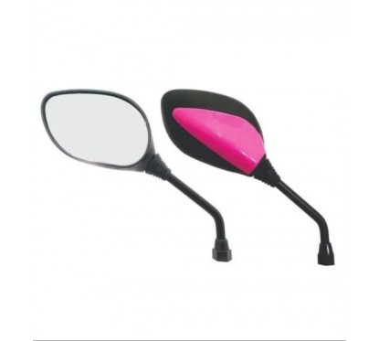 ESPEJO DEPORTIVO ROSCA 10mm DER/DER ROSA Y NEGRO GVS BRASIL