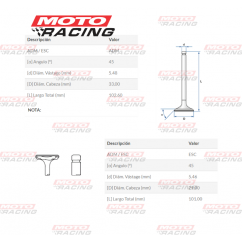 VALVULA ADMISION HONDA XR 400 -  NX4 FALCON 400 (3B)