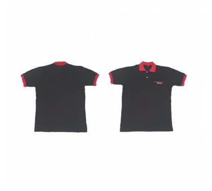 CHOMBA HONDA RACING NEGRO- ROJO PIQUE "XXL"