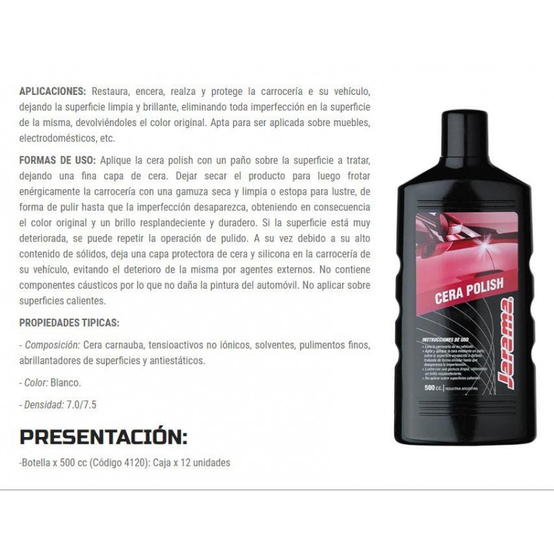 CERA PARA PULIR 500cc CERA POLISH JARAMA