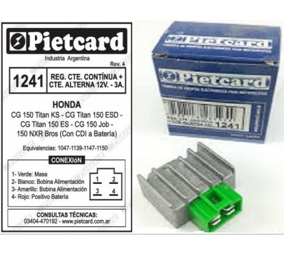 REGULADOR HONDA CG 150 TITAN (HADA)