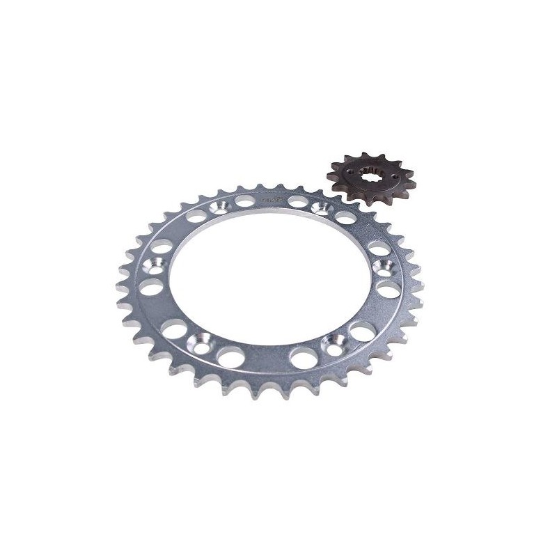 CORONA Y PIÑON HONDA XR 250 TORNADO 38- 13 (HADA)