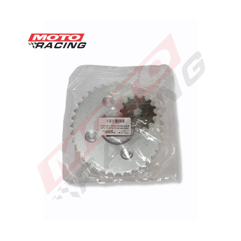 CORONA Y PIÑON HONDA WAVE AFS 110 37- 14 P- CAD 420 (GBC)