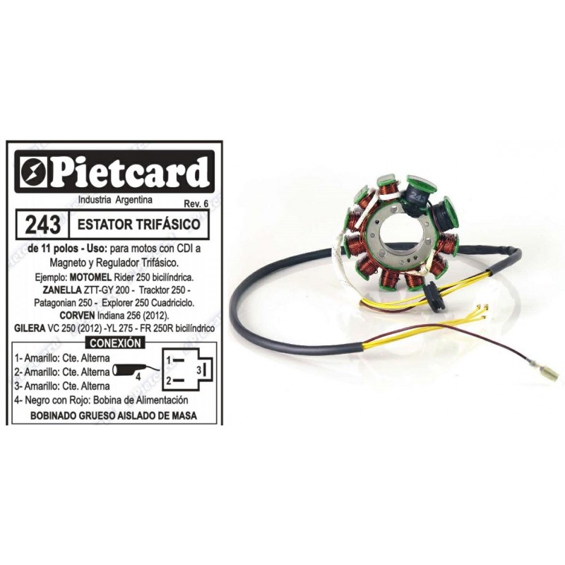 ESTATOR HONDA CB 250 NIGHTHAWK -  ZANELLA PATAGONIAN 250 - RIDER