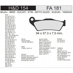 PASTILLA FRENO YAMAHA FZ 16 -  ROUSER 135 DELANTERA FA181