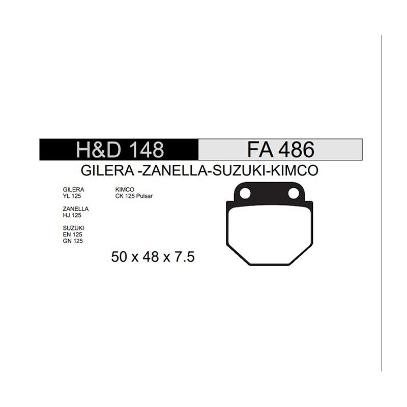 PASTILLA FRENO SUZUKI EN -  GN 125 (HADA)