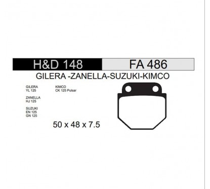PASTILLA FRENO SUZUKI EN -  GN 125 (HADA)