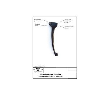 MANIJA FRENO GILERA SMASH 110 ZAPATA (HADA)