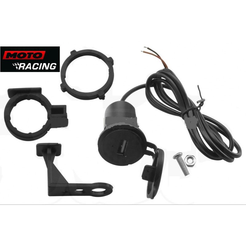 ACCESORIOS TOMA CORRIENTE USB 12V C/ SOPORTE Y TECLA ON-OFF