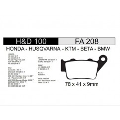 PASTILLA FRENO BAJAJ NS 200 TRASERA - HD100 (HADA)
