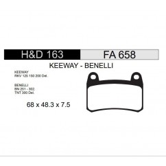 PASTILLA FRENO BENELLI TNT 300 DELANTERA - HD163 (HADA)