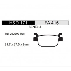 PASTILLA FRENO BENELLI TNT 300 TRASERA - HD171 (HADA)