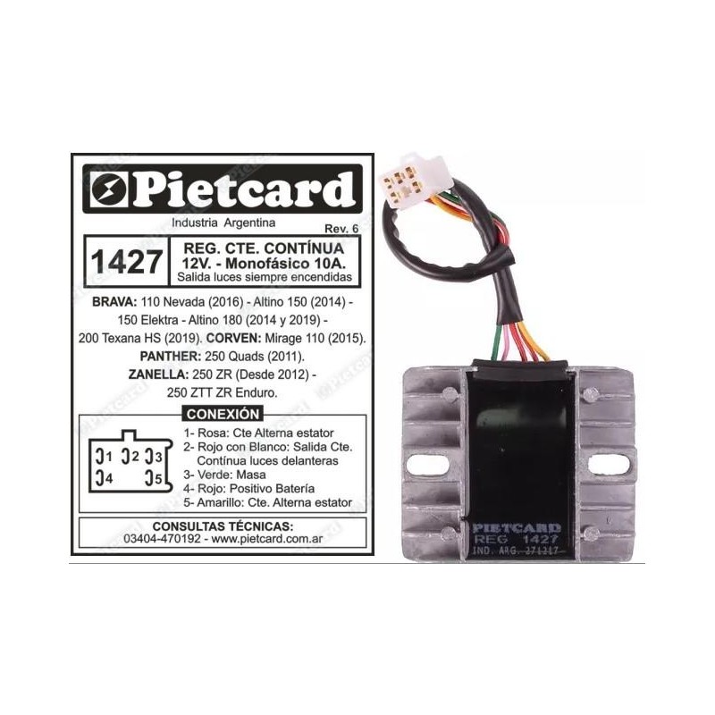 REGULADOR BRAVA ALTINO 150 10A