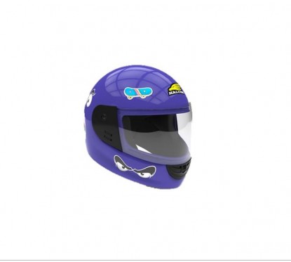 CASCO HALCON H5 KIDS STICKERS AZUL BRILLO "XXS" 52mm