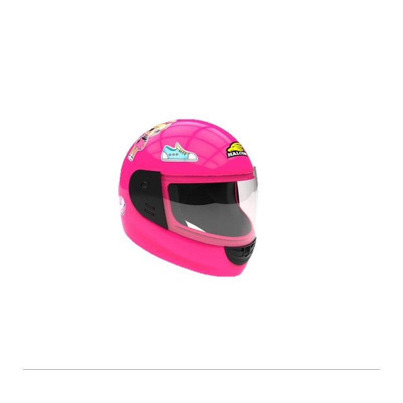CASCO HALCON H5 KIDS STICKERS ROSA BRILLO "XXS" 52mm