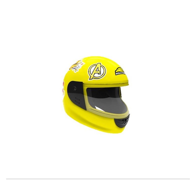 CASCO HALCON H5 KIDS STICKERS AMARILLO BRILLO "XXS" 52mm