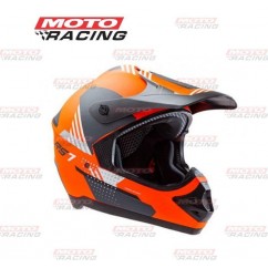 CASCO CROSS RS7 F NARANJA FLUO "S" 56cm (HAWK)