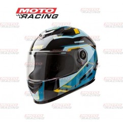 CASCO RS1 ALPHA INTEGRAL NEGRO -  CELESTE "S" 56cm (HAWK)
