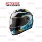 CASCO RS1 ALPHA INTEGRAL NEGRO -  CELESTE "L" 60cm (HAWK)