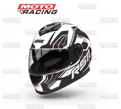 CASCO HAWK INTEGRAL RS11 REVO NEGRO -  BLANCO "M" 58cm