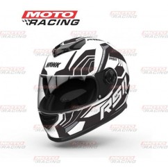 CASCO HAWK INTEGRAL RS11 REVO NEGRO -  BLANCO "L" 60cm