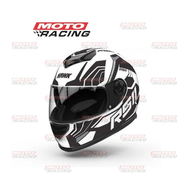 CASCO HAWK INTEGRAL RS11 REVO NEGRO -  BLANCO "L" 60cm