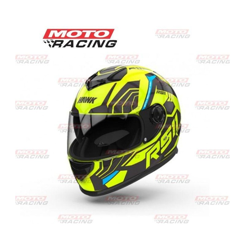 CASCO HAWK INTEGRAL RS11 FLUOR NEGRO / AMARILLO "S" 56cm