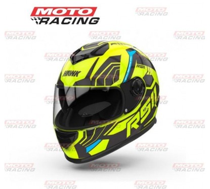 CASCO HAWK INTEGRAL RS11 FLUOR NEGRO -  AMARILLO "S" 56cm