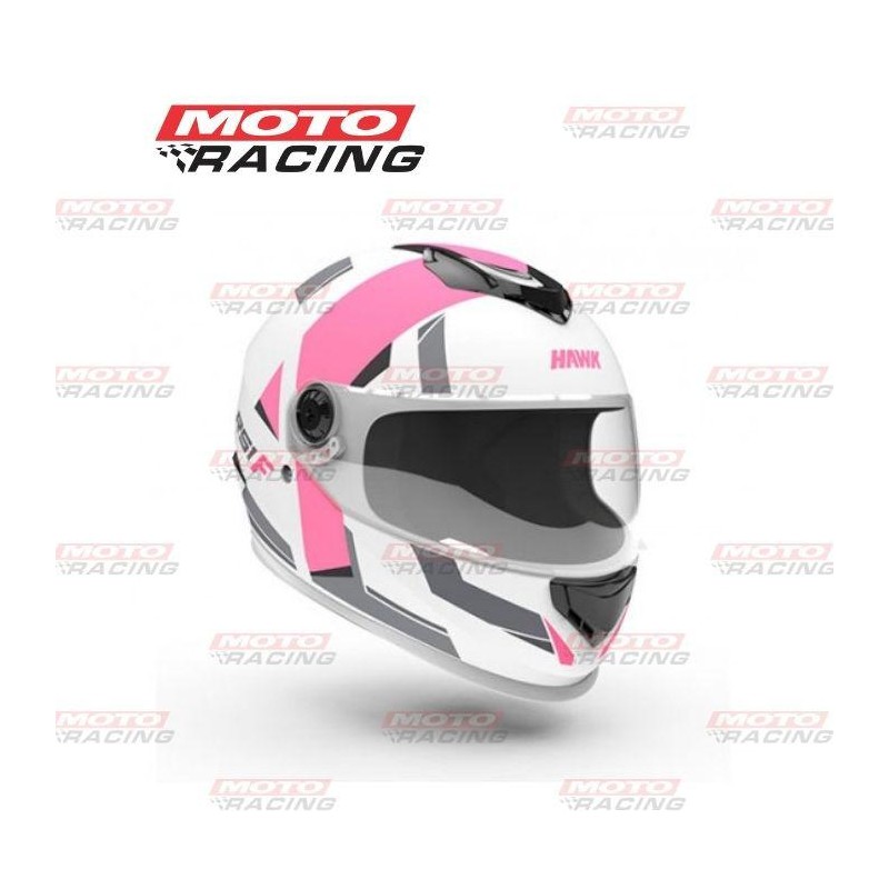 CASCO HAWK INTEGRAL RS1F BLANCO- FUCSIA MATE "M" 58cm