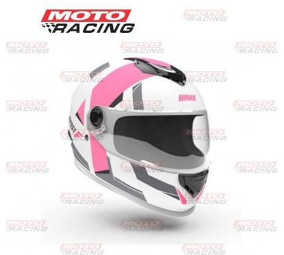 CASCO HAWK INTEGRAL RS1F BLANCO- FUCSIA MATE "M" 58cm