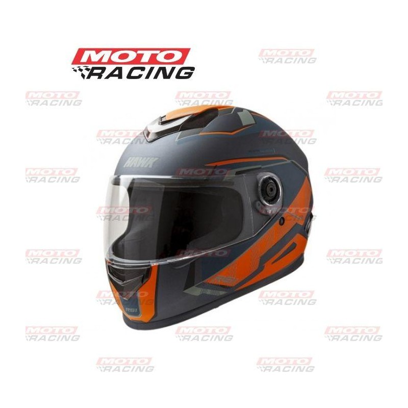 CASCO RS1 ALPHA SOPHIE INTEGRAL GRIS -  NARANJA "XL" 62cm (HAWK)