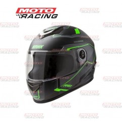 CASCO RS1 ALPHA INTEGRAL NEGRO MATE / VERDE "M" 58cm (HAWK)