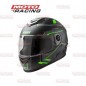 CASCO RS1 ALPHA INTEGRAL NEGRO MATE -  VERDE "M" 58cm (HAWK)