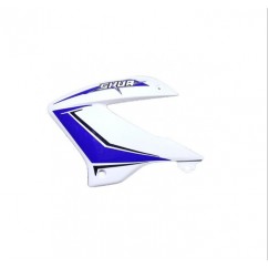 DEFLECTOR TANQUE IZQUIERDO MOTOMEL SKUA 150 V6 BLANCO -  AZUL