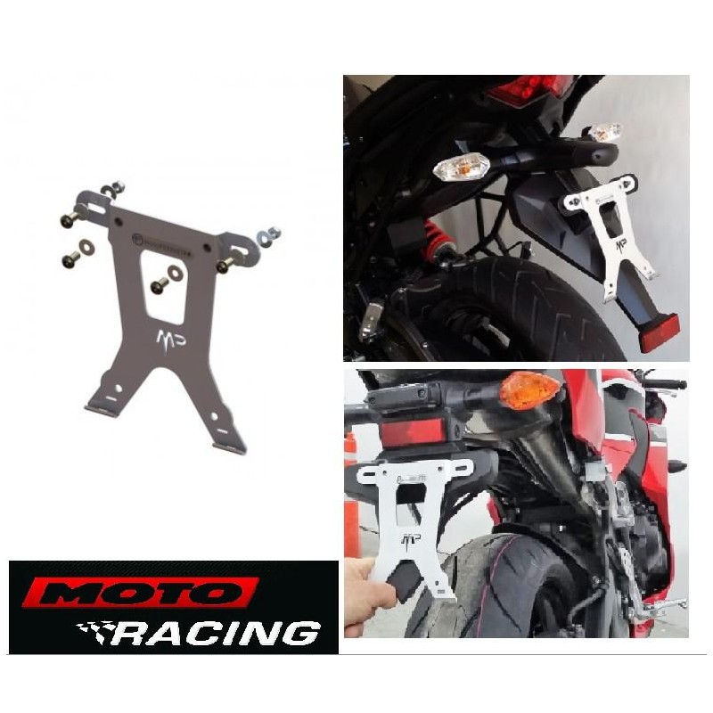 PORTA PATENTE UNIVERSAL ALUMINIO C- KIT INSTALACION MP