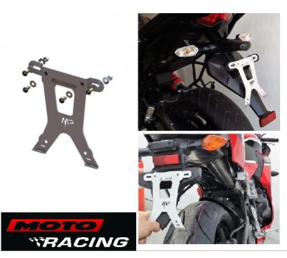 PORTA PATENTE UNIVERSAL ALUMINIO C- KIT INSTALACION MP