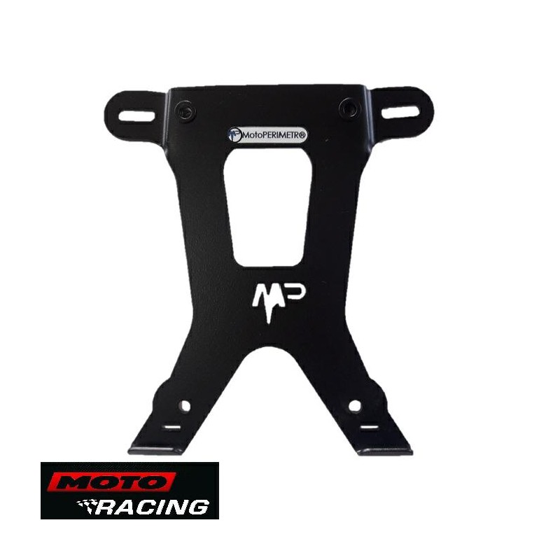 PORTA PATENTE UNIVERSAL ALUMINIO C/KIT INSTALACION NEGRO