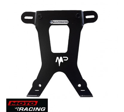 PORTA PATENTE UNIVERSAL ALUMINIO C/KIT INSTALACION NEGRO