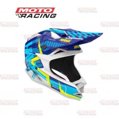 CASCO HAWK ZX7 CROSS AZUL CLARO C/GRAFICOS "M" 58cm