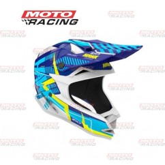 CASCO HAWK ZX7 CROSS AZUL CLARO C- GRAFICOS "M" 58cm