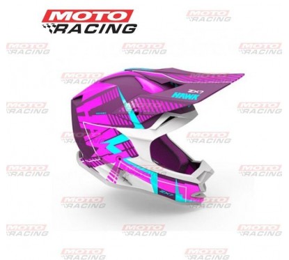 CASCO HAWK ZX7 CROSS VIOLETA C- GRAFICOS "L" 60cm