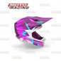 CASCO HAWK ZX7 CROSS VIOLETA C/GRAFICOS "L" 60cm