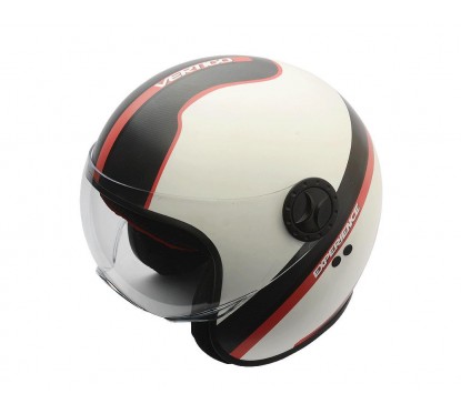 CASCO VERTIGO EXPERENCE ROJO-BLANCO "M" (ABIERTO C/VISOR)