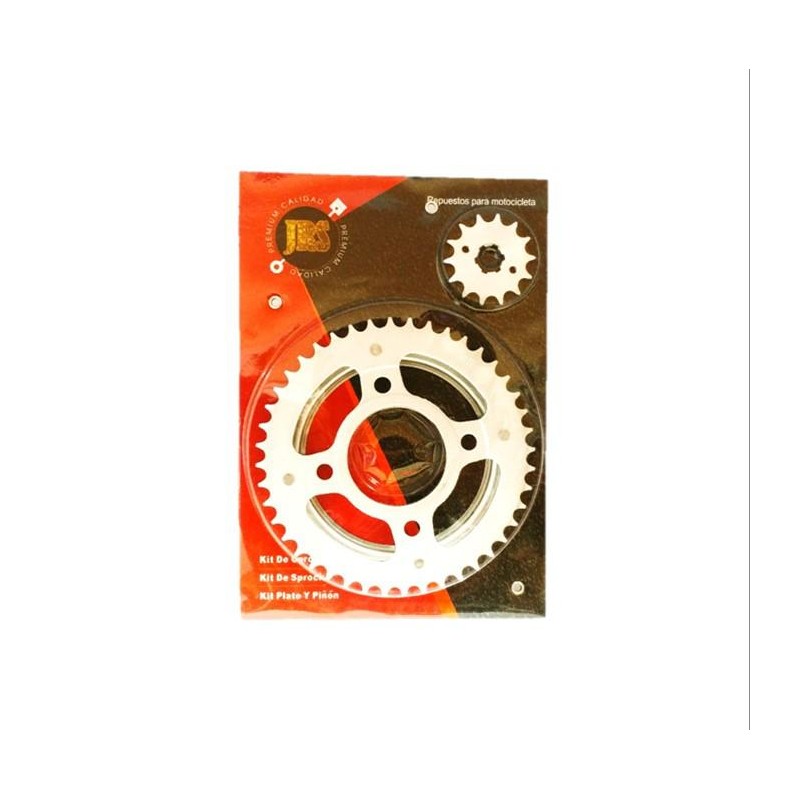 CORONA Y PIÑON HONDA CG TITAN 125 44- 14T 428 C-  PROTECTOR (JRS)
