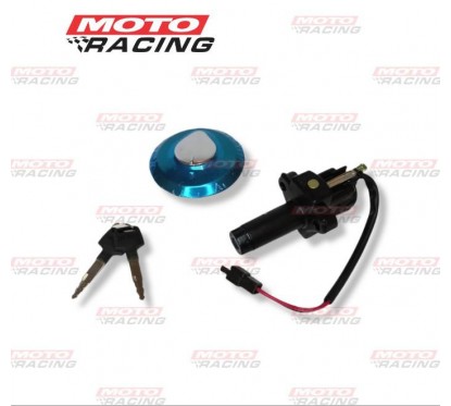 LLAVE CONTACTO HONDA BROS NXR 125 SET C- TAPA TANQUE (OKINOI)