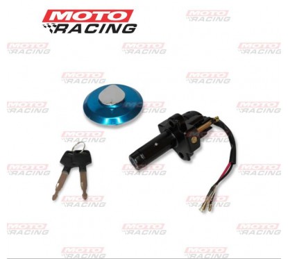 LLAVE CONTACTO HONDA CBX 250 TWISTER SET C/TAPA TANQUE (OKINOI)