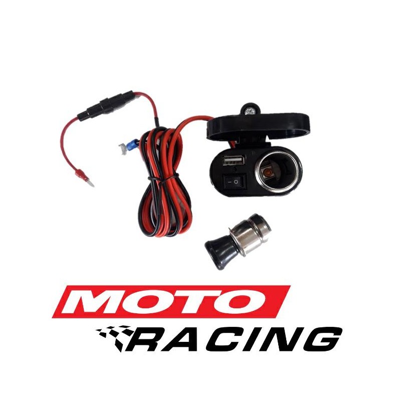 ACCESORIOS TOMA CORRIENTE USB 5V C- SOPORTE,TECLA ON-OFF Y CEN.